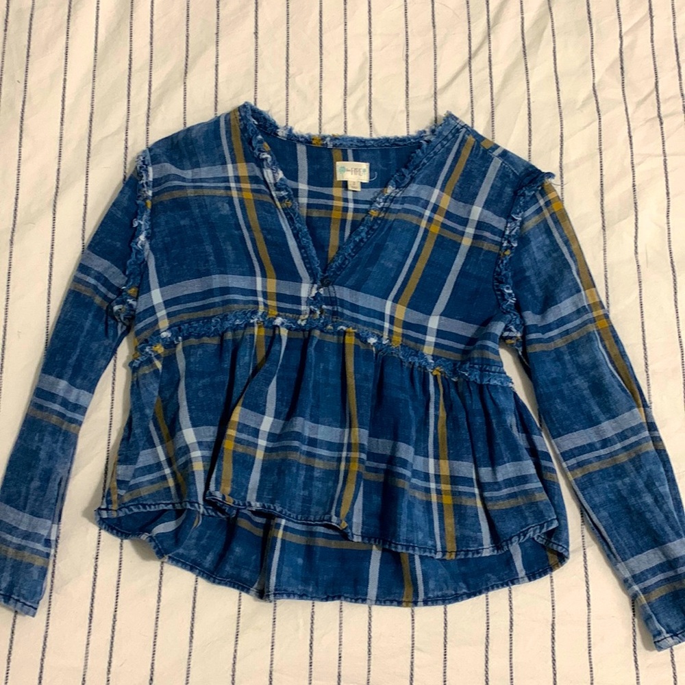 Flannel crop top